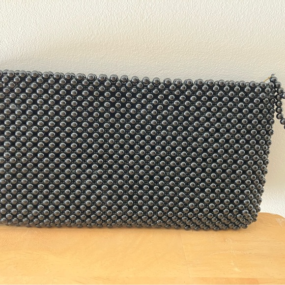 EUC Vintage Black Beaded Clutch - Picture 3 of 7